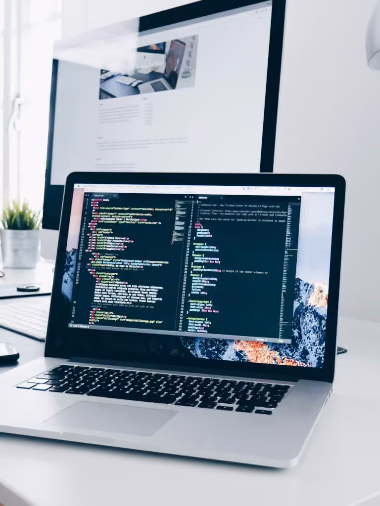 Developer building custom software